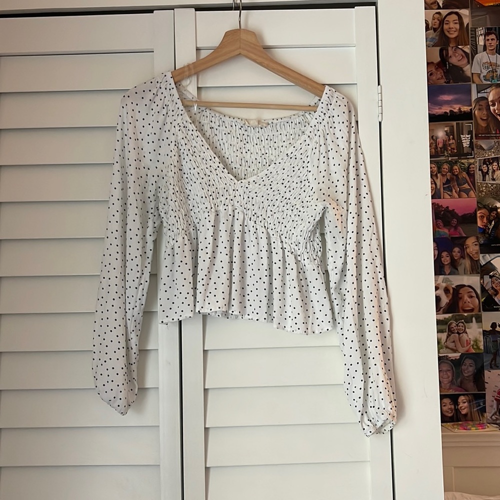 Pacsun Polka Dot Blouse